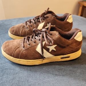 Converse All Star Classic Traineer Brown Suede Lace Up Shows Sz 11